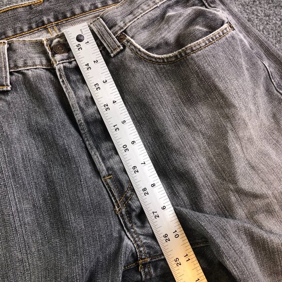 Levis 501 Jeans Mens 32x30 Black Gray Straight Leg Button Fly Faded Y2K - Picture 8 of 13